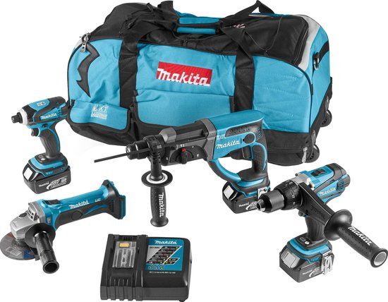 Makita DLX4017 Combiset - 18V - 4-delig - met 3x3.0Ah Li-Ion accu - in tas