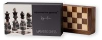 Jeu d'échecs magnétique, en bois, pliable, dimensions : 25 x 24,8 x 2,5 cm