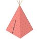 PLAYTIVE Tipi tente de jeu animaux de la forêt, en pin massif. (Rouge)