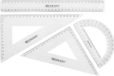 Westcott Geometrieset 4-delig groot - transparante kunststof