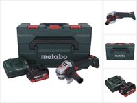 Metabo WB 18 LTX BL 15-125 Quick accu-haakse slijper 18 V 125 mm borstelloos + 1x accu 10,0 Ah + oplader + metaBOX