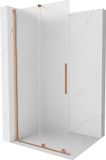 Mexen Velar paroi de douche coulissant 70 x 200 cm, verre dépoli 8 mm, cuivre brossé
