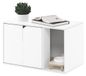 Merkloos Kattenbakbehuizing Massief wit - 74,4 x 50 cm