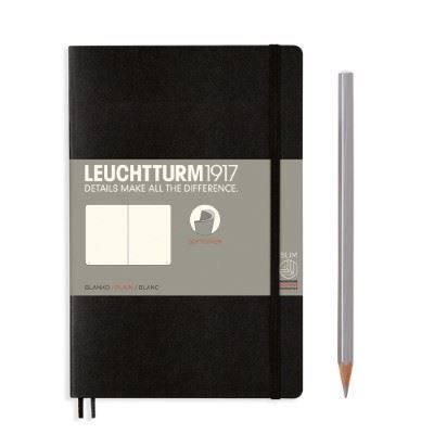 Leuchtturm Notitieboek B6+ Softcover Black Blanko