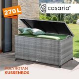 Casaria Opbergkist – Weerbestendig 122x56x61cm 420L - Grijs