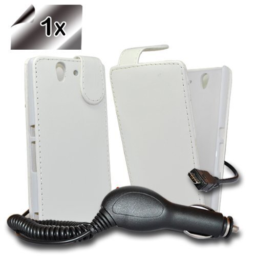 Accessory Master Accessory Master beschermhoes voor Sony Xperia Z, leer, incl. displaybeschermfolie en autolader