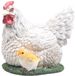 Farmwood Animals Farmwood Kip met kuiken tuin beeldje - wit - 19 cm