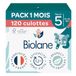 BIOLANE - Luiers - maat 5 (12-18 kg) - Geen lekken gedurende 12 uur - Verpakking 1 maand - 120 luiers - Milieuvriendelijk - Gemaakt in Frankrijk