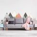Ambiance Sticker Muurstickers - Decoratie voor slaapkamer/woonkamer - Gigantische Scandinavische bergmuursticker KRISTAL - 120x180cm