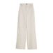 JOSH V KATE gemêleerde high waist wide leg broek grijs melange
