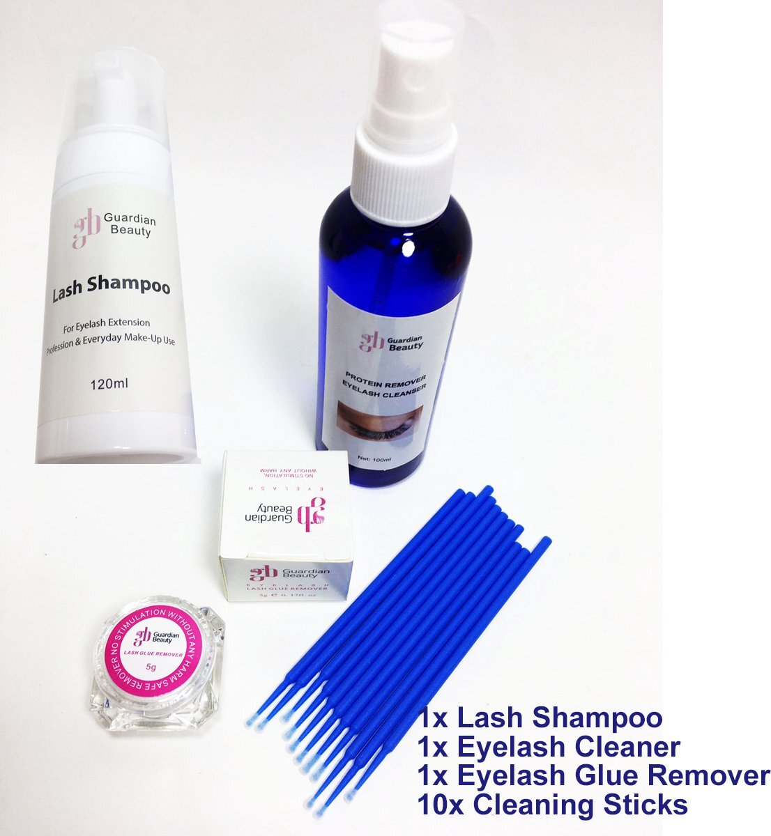 Guardian Beauty Wimpers lijm remover Set | Wimperlijm verwijderen | Eyelash Extensions Glue Remover | Lash Glue Remover Set