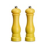 Echtwerk Set van 2 kruidenmolens van hoogwaardig ABS-kunststof, keramische molen, handmolen, ideaal voor kruiden zoals peper, zout en chilipeper, geel 21 cm