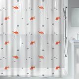 Spirella Douchegordijn Goldfish – Badkamergordijn met Goudvissenprint voor de Douche – Stijlvol Douche Gordijn