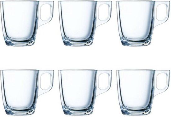 Luminarc Nuevo Koffiekopjes Set (6 stuks) - 90 ml - Transparant Glas