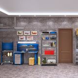 Relaxdays Stellingkast - 875 kg - Staal - 180 x 90 x 45 cm - 5 etages - Grijs