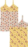 Claesen's Singlet 2-Pack Kinderen Beige Ronde hals Korte mouw Katoen/Polyester/Elastaan Printopdruk 92/98