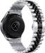 Qubix Stalen band - Zilver/zwart - Samsung Galaxy Watch - 46mm