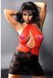 Avanua Jurk Abena rood S/M