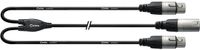 Cordial CFY0.3MFF Y-Adapterkabel Splitkabel XLR Male naar 2x XLR Female 30cm