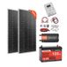 VEVOR Kit solaire 400W, système complet pour installation hors réseau, incluant 2x panneaux solaires monocristallins 200W, batterie 12,8V 100Ah LiFePO4, contrôleur de charge MPPT 40A et onduleur 12V 1000W, système photovoltaïque hors réseau pour usage domestique