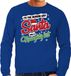Bellatio Decorations Foute Kersttrui - sweater - Im the reason why Santa has a naughty list - blauw - voor heren - kerstkleding / kerst outfit XXL