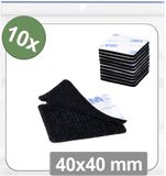 Quadrios 25CA655 Points d'attache auto-agrippants Partie crochet et boucle Noir 10 pièce(s)