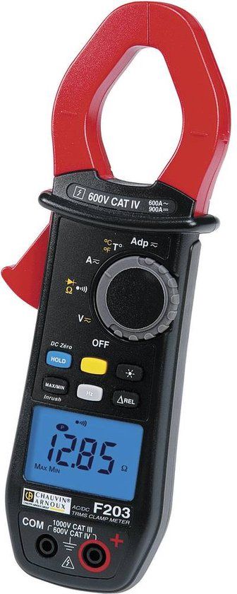 Chauvin Arnoux F203 Stroomtang, Multimeter Digitaal CAT III 1000 V, CAT IV 600 V