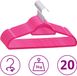 vidaXL - 20-delige Kledinghangerset - Anti-slip - Fluweel - Roze