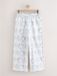 Next - Dames - Geborduurde broek met brede pijpen, petite - Petite - Blauw
