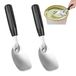 2 pcs Cuillère à glace, Cuillère à glace plate en acier inoxydable, Pelle robuste, Pelle avec poignée antidérapante pour ramasser et servir de la glace dure ou crémeuse