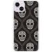 Apple iPhone 15 Floral skull Verstevigd hoesje met sublimatie bedrukking
