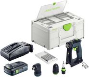 Festool CXS Basic accuschroefboormachine 18 V 40 Nm borstelloos + 1x accu 4.0 Ah + snellader + systainer