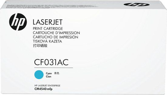HP Color LaserJet Enterprise CM4540 MFP Cyan Toner Cartridge (CF031AC)