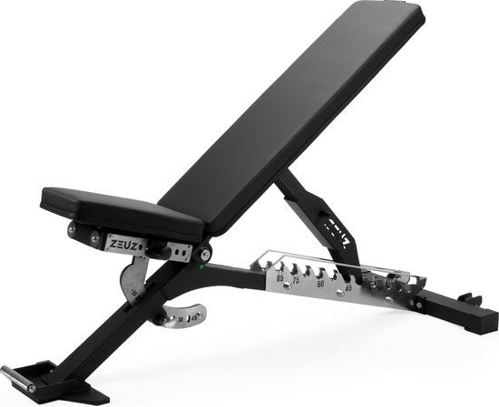 ZEUZ Professionele Halterbank voor Fitness & CrossFit - 450 KG Draagkracht - Zwart