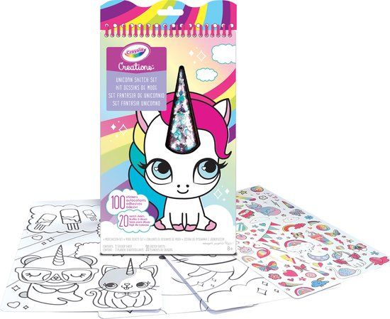 Crayola - Crayola Creations - Kleurboek - 20 Kleurplaten En 100 Stickers - Voor Kinderen