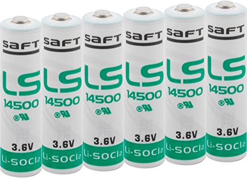Saft LS 14500 3,6 V lithium batterijen - 6 stuks