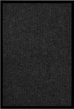 vidaXL Deurmat 80x120 cm gestreept antraciet
