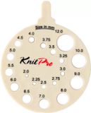 KnitPro Jauge d'aiguilles Rond-Ivy