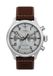 Timex Waterbury Pan Am - Chronograph Quartz Chronograaf Horloge Bruin En Zilverkleurig Kast Gemaakt Van 100% Roestvrij Staal En Een Armband Van 100% Leer 41 TW2Y38700YH