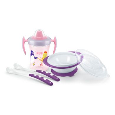 NUK Bekers Eetset vanaf 6 maanden roze/paars
