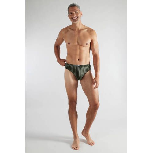 CECEBA Daytona Herenslips - 3-pack - Groen - Gestreept - 100% Biologisch Katoen - Maat 4XL