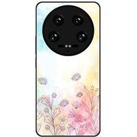 Xiaomi 14 Ultra Watercolor flowers Verstevigd hoesje met sublimatie bedrukking