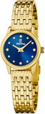 Festina F20750/4 Polshorloge Dames Goudkleurig Blauw Mineraalglas Staal