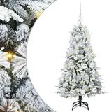vidaXL Kunstmatige Hinged Kerstboom met 150 LED Wit 120 cm PE en PVC