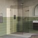 Brauer Void - Carving Douchecabine met Draaideur - Helder Glas - 90x120x200 cm - incl. Glascoating - PVD RVS-Kleurig Geborsteld