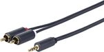 VivoLink 3,5 mm naar 2x RCA Audiokabel Male naar Male 30 Meter Zwart