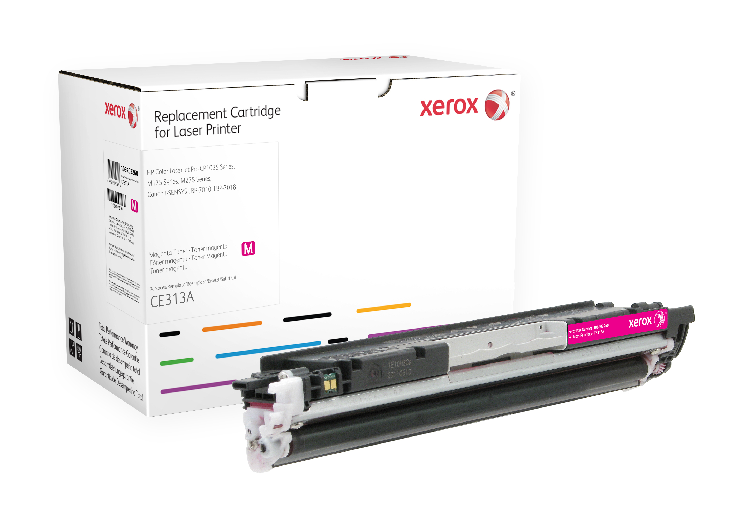 Xerox Magenta toner cartridge. Gelijk aan HP CE313A. Compatibel met HP Colour LaserJet 100 M175 MFP, Colour LaserJet CP1025
