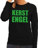 Bellatio Decorations Foute kersttrui / sweater Kerst Engel zwart voor dames - Kersttruien M