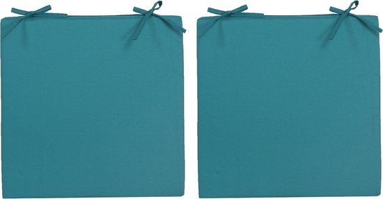 Anna's Collection Stoelkussens - Petrol Blauw - 40x40 cm - 2 Stuks