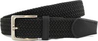 Safekeepers Zwart - Elastische Comfort Riem - Totale lengte 110 cm - Gevlochten - 100% Elastisch - Nikkelvrije Gesp